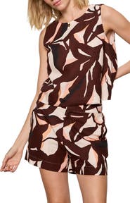 Sanctuary The Desired Print Summer Cotton Crop Top