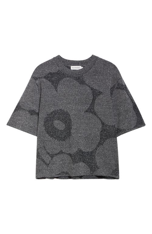 Marimekko Suloinen Unikko Floral Sweater In Grey, Dark Grey