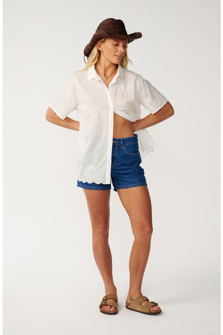 Bossa Nova Embroidered Shirt, Alternate, color, BONE