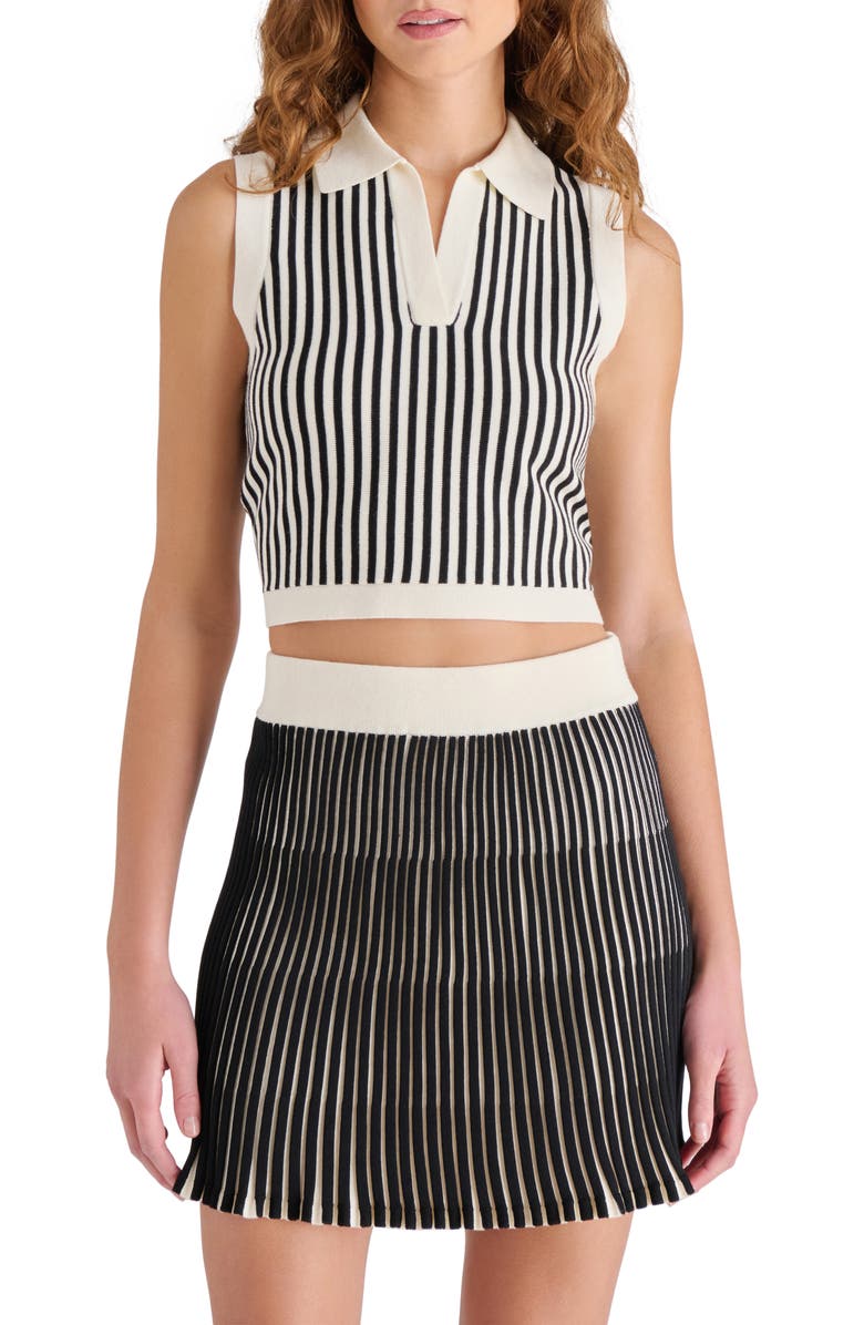 Steve Madden Amery Crop Polo Sweater Tank, Main, color, 