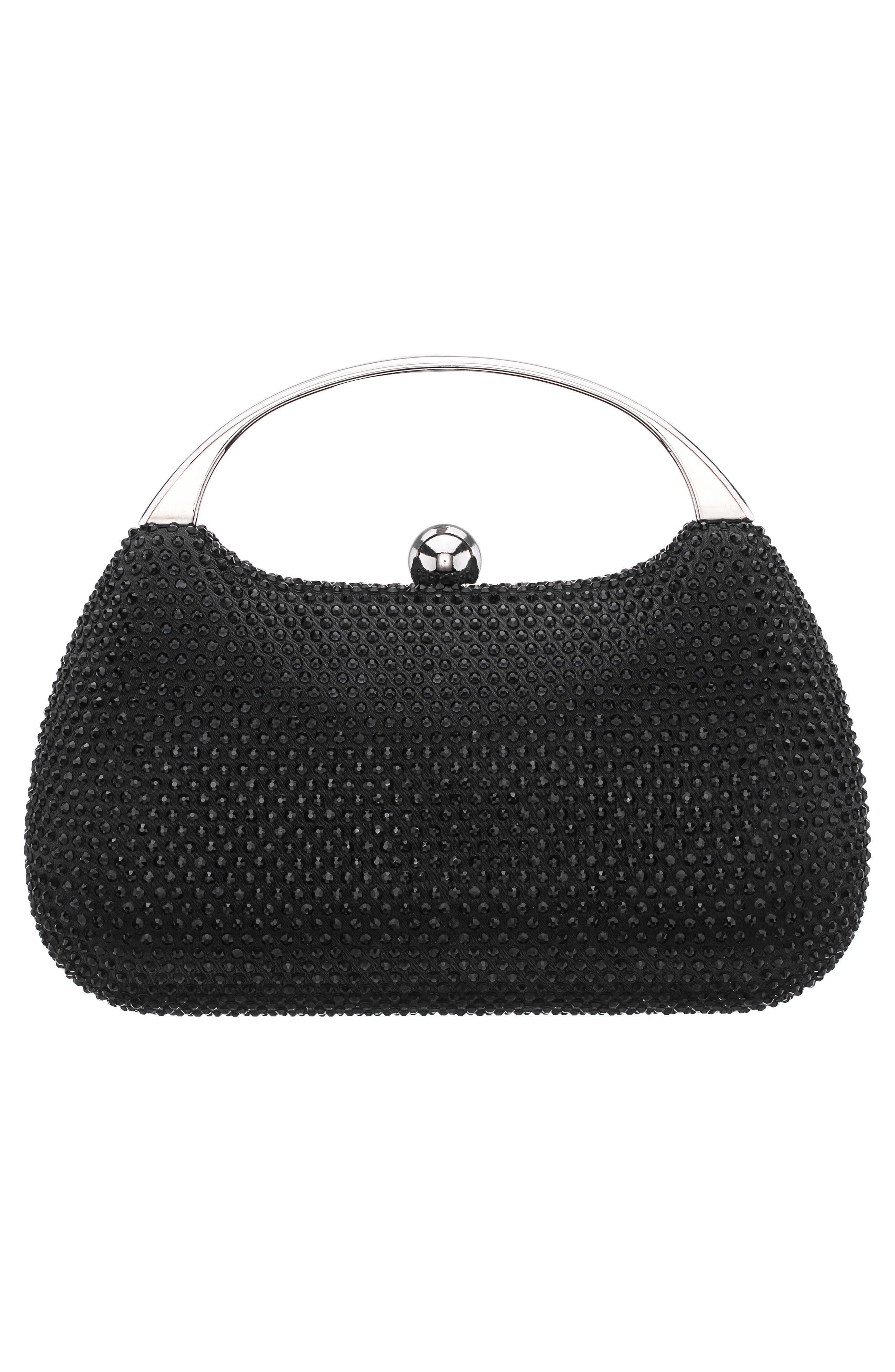 Nina Brando Clutch, Alternate, color, Black