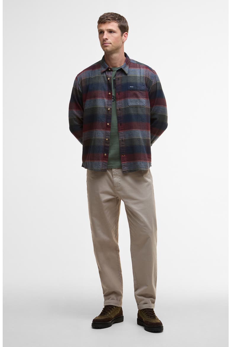 Copswell Relaxed Checked Cotton Shirt, Alternate, color, NAVY