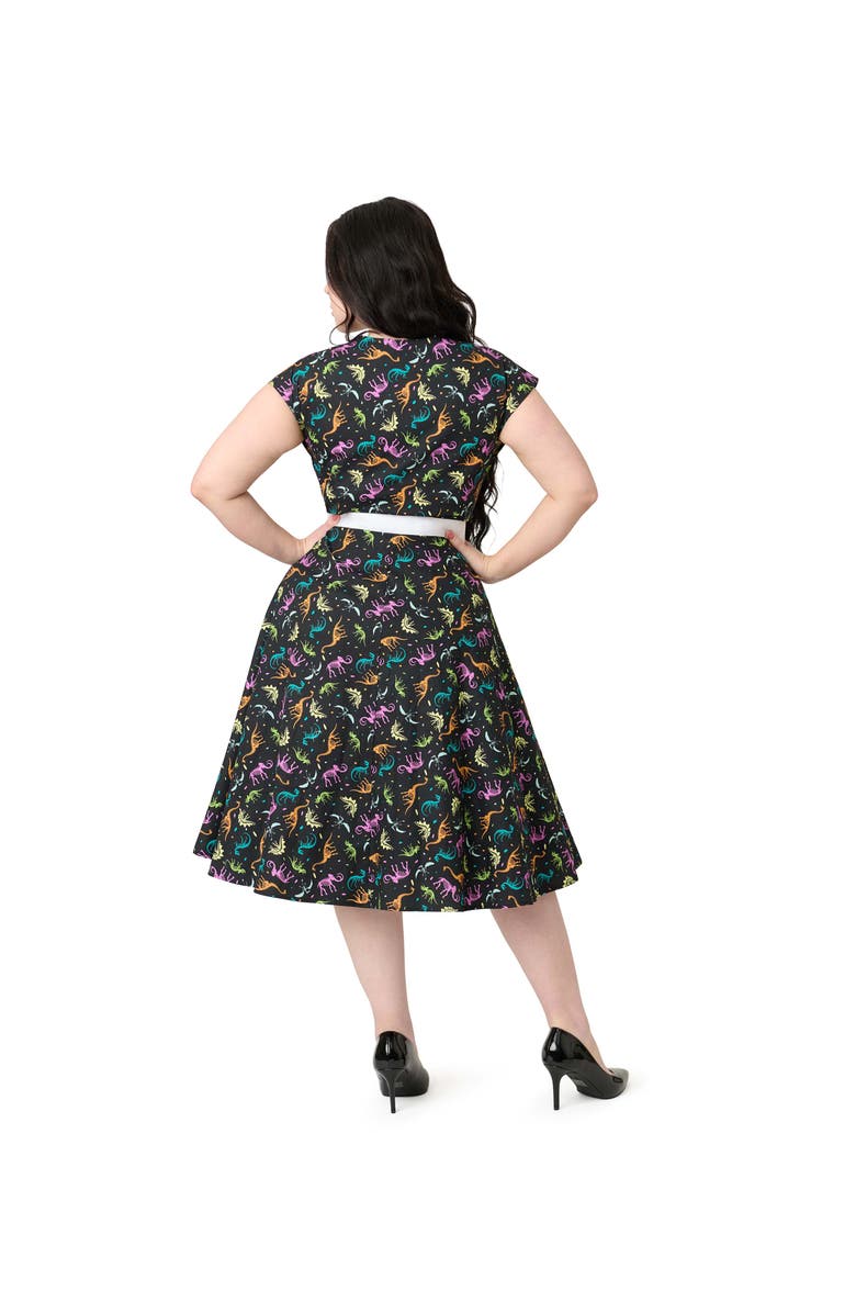 Unique Vintage Plus Size 1950s Hedda Swing Dress, Alternate, color, Black