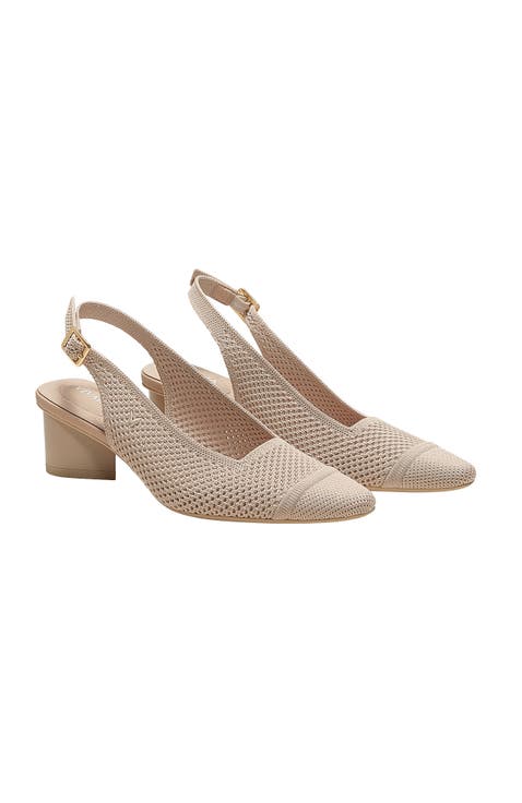 Pointed-Toe Slingback Sandals