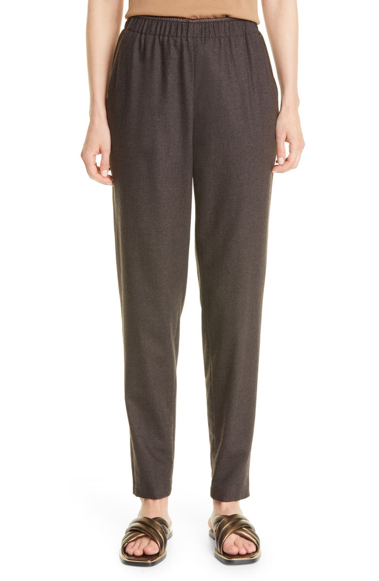 Lafayette 148 New York Side Stripe Stretch Wool Blend Pants, Main, color,