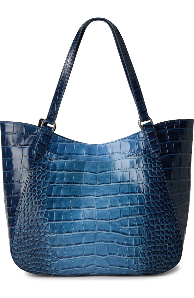 Brahmin Aliza Croc Embossed Leather Tote, Alternate, color,