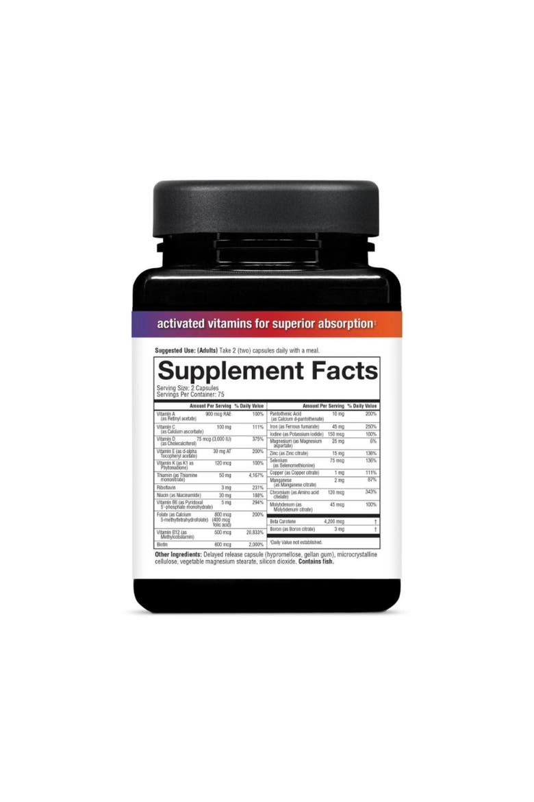 Multivitamin Supplement Essential Daily Nutrition Vegetarian Capsules 150 Vegetarian Capsules, Alternate, color, None