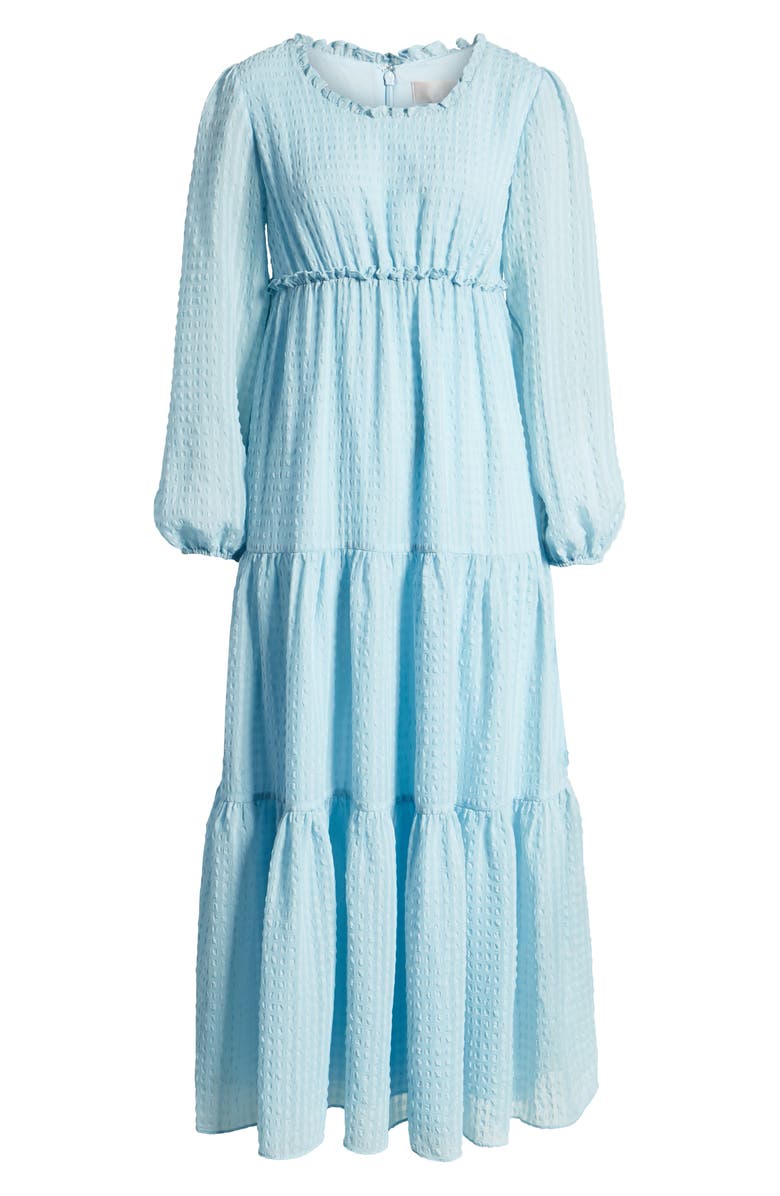 Rachel Parcell Tiered Long Sleeve Maxi Dress, Alternate, color, 