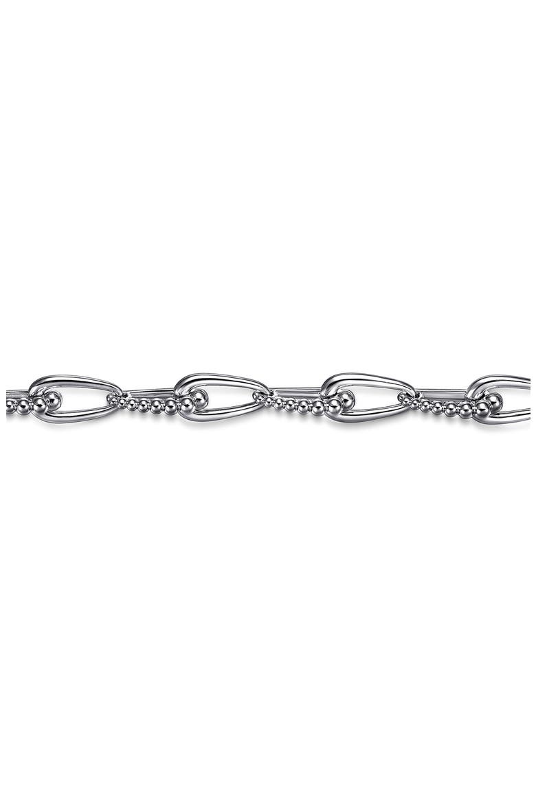 Bujukan Tapered Link Chain Sterling Silver Bracelet, Alternate, color, STERLING SILVER