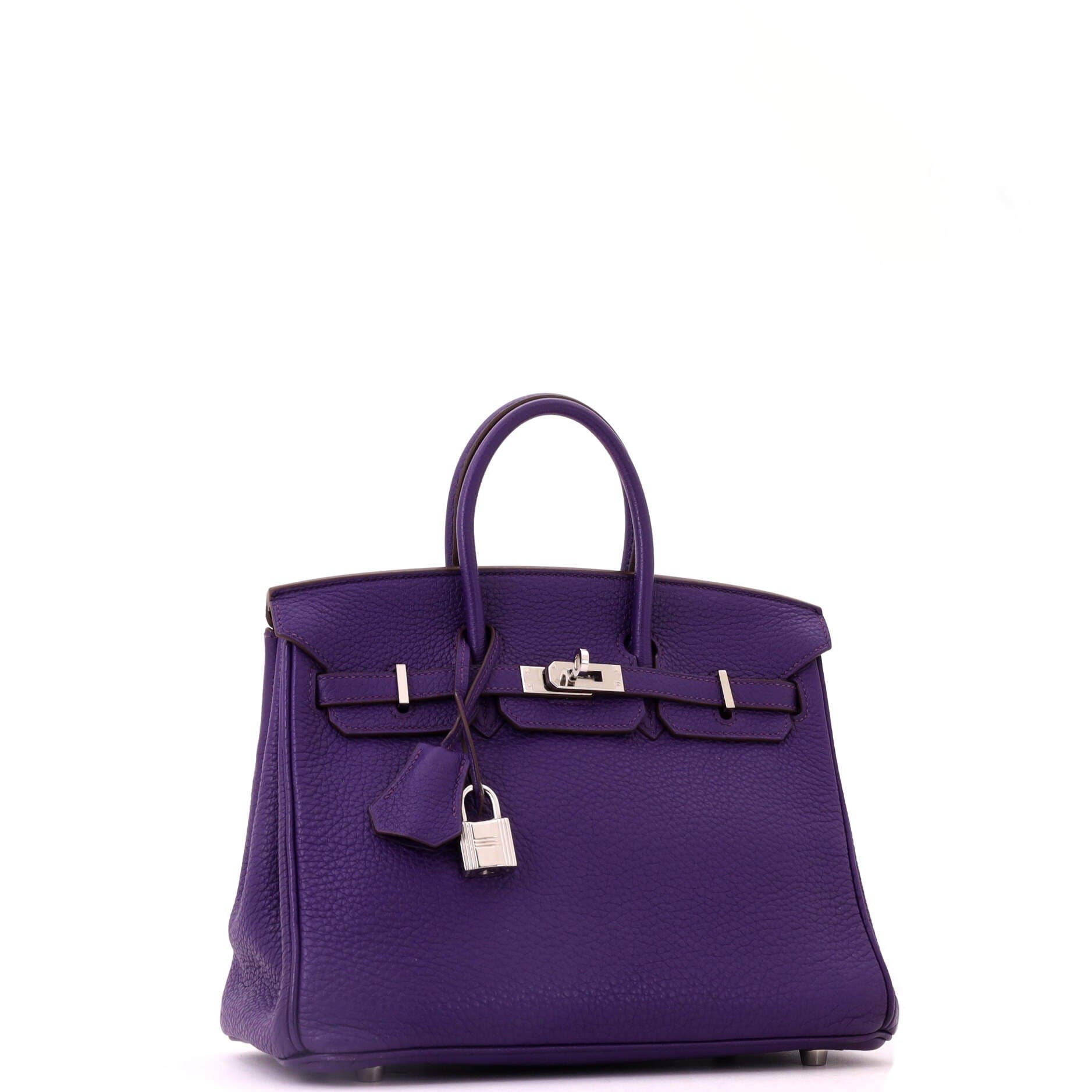 Birkin Handbag Purple Togo with Palladium Hardware 25, Alternate, color, Red