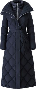 Mackage Laurella 2-in-1 Belted Quilted Down Long Coat