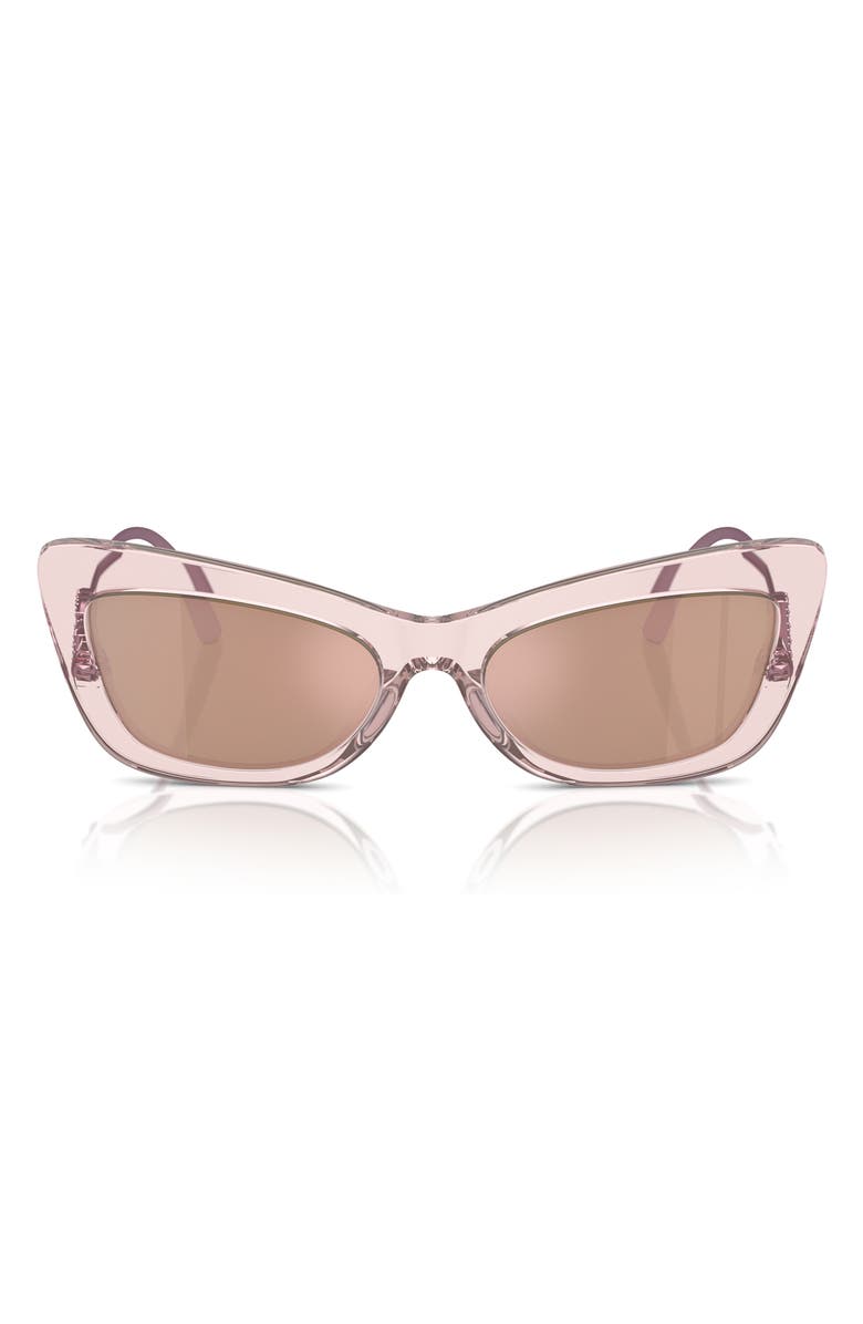 Dolce&Gabbana 55mm Cat Eye Sunglasses, Alternate, color, Rose