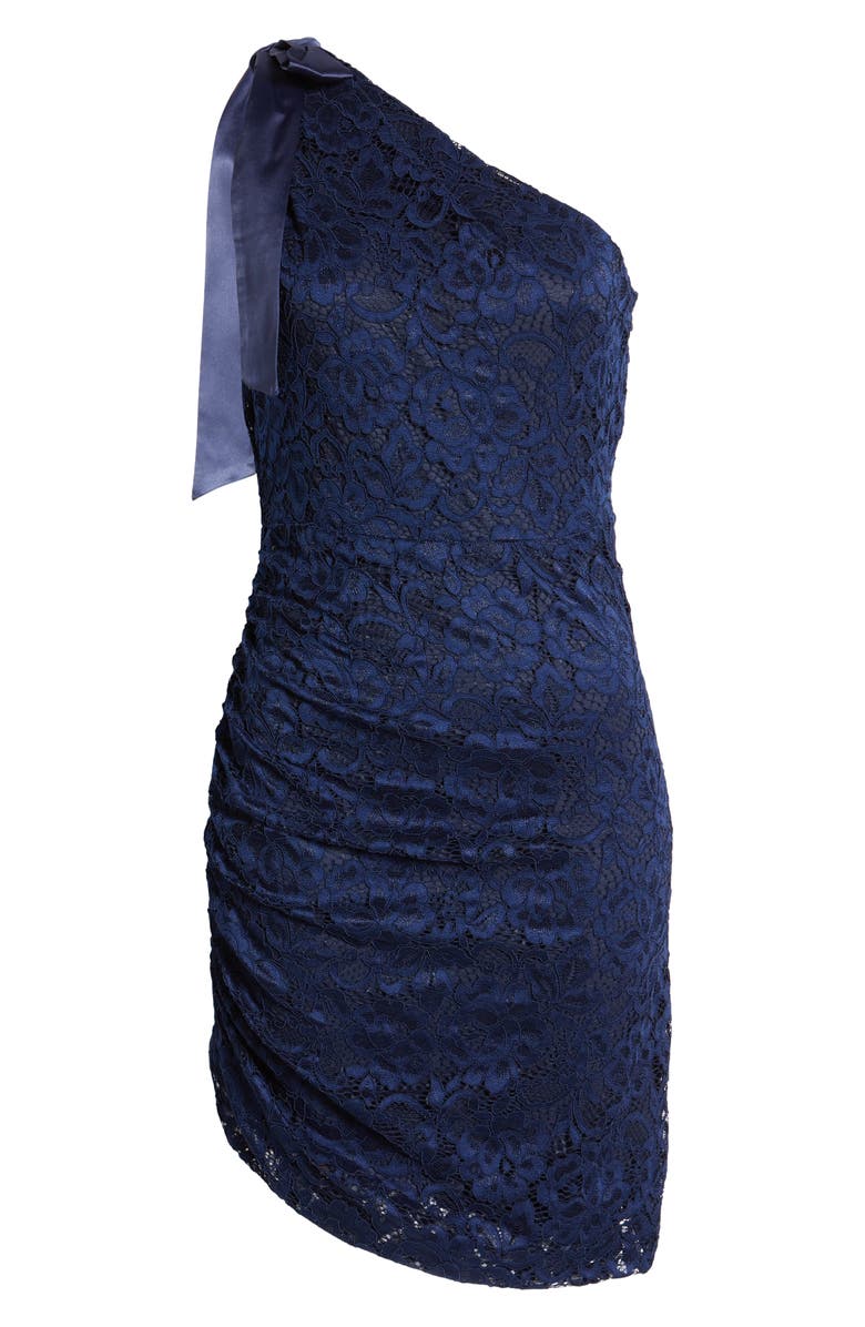 Sam Edelman One-Shoulder Lace Sheath Dress, Alternate, color,