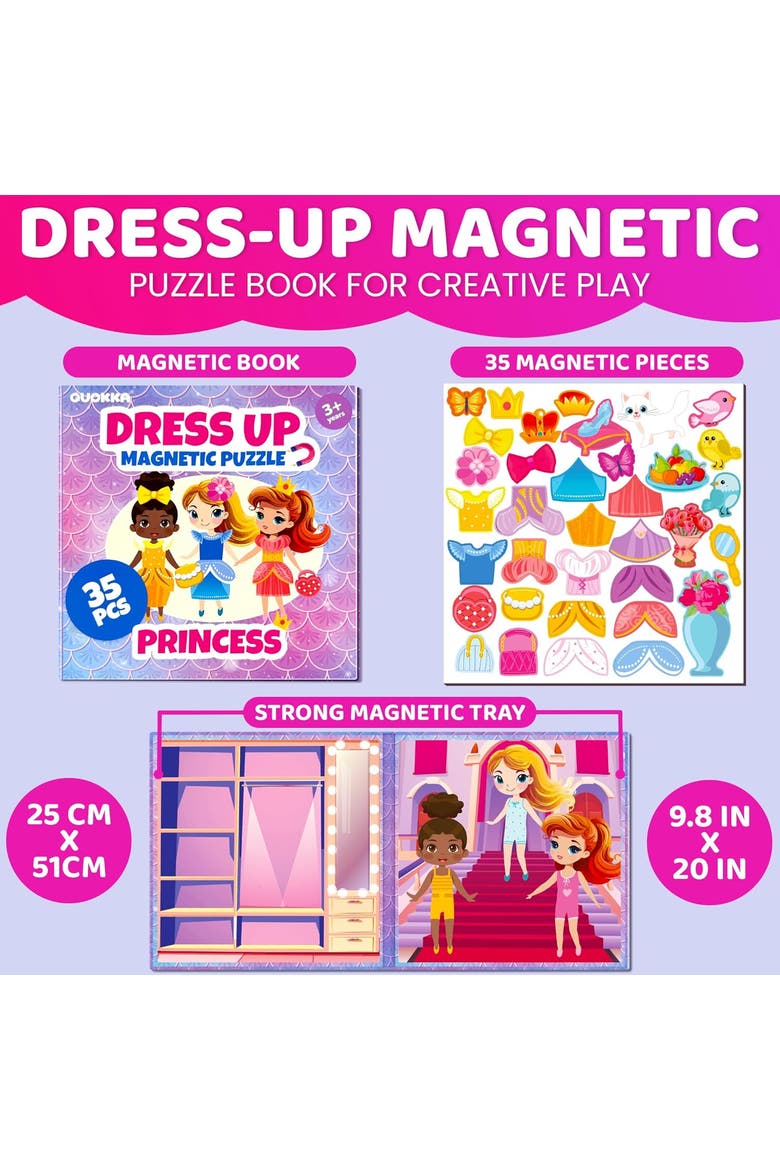 Magnetic Kids Dress-Up Dolls, Alternate, color, Princess