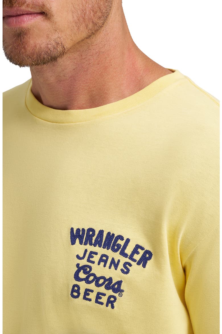 x Coors® Embroidered Logo T-Shirt, Alternate, color, BUFF YELLOW