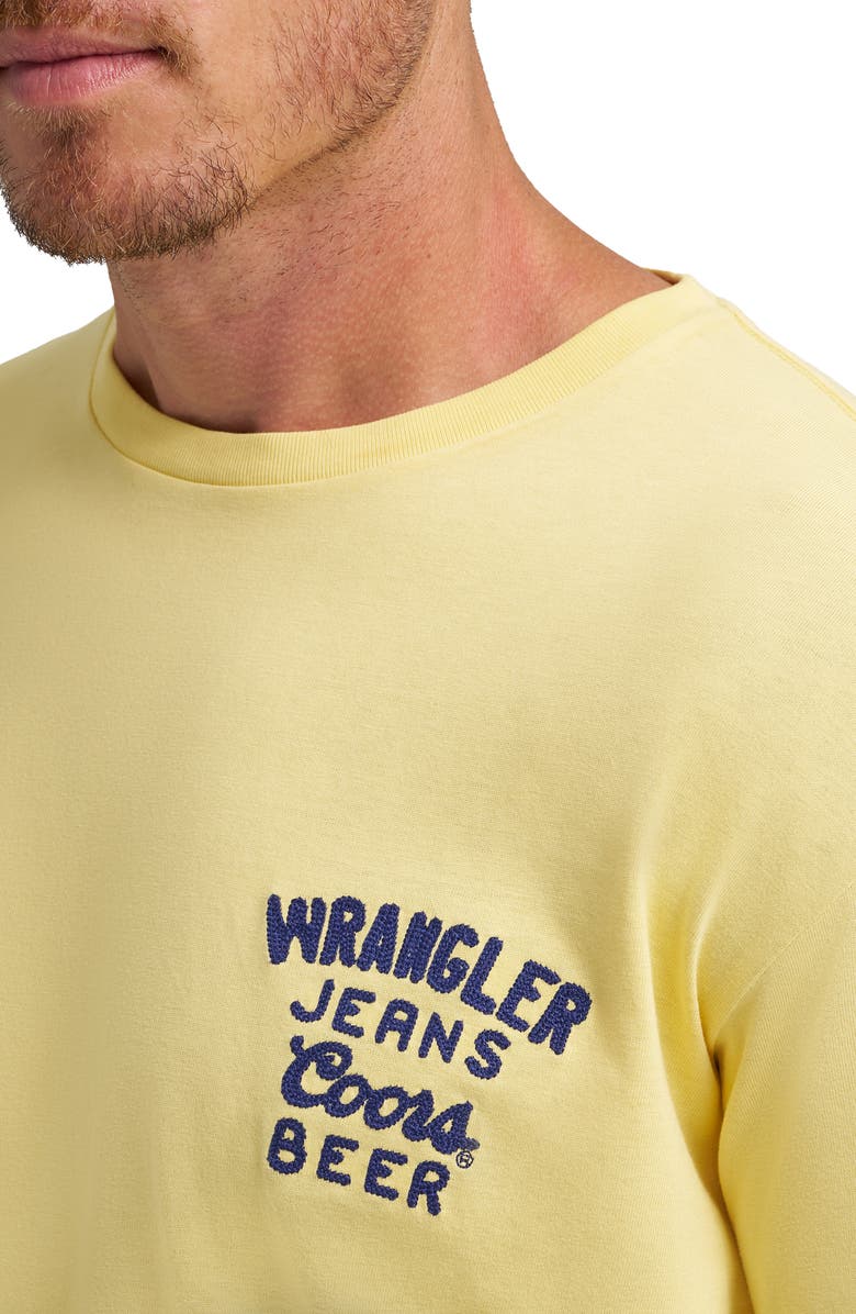Wrangler x Coors<sup>®</sup> Embroidered Logo T-Shirt, Alternate, color, Buff Yellow