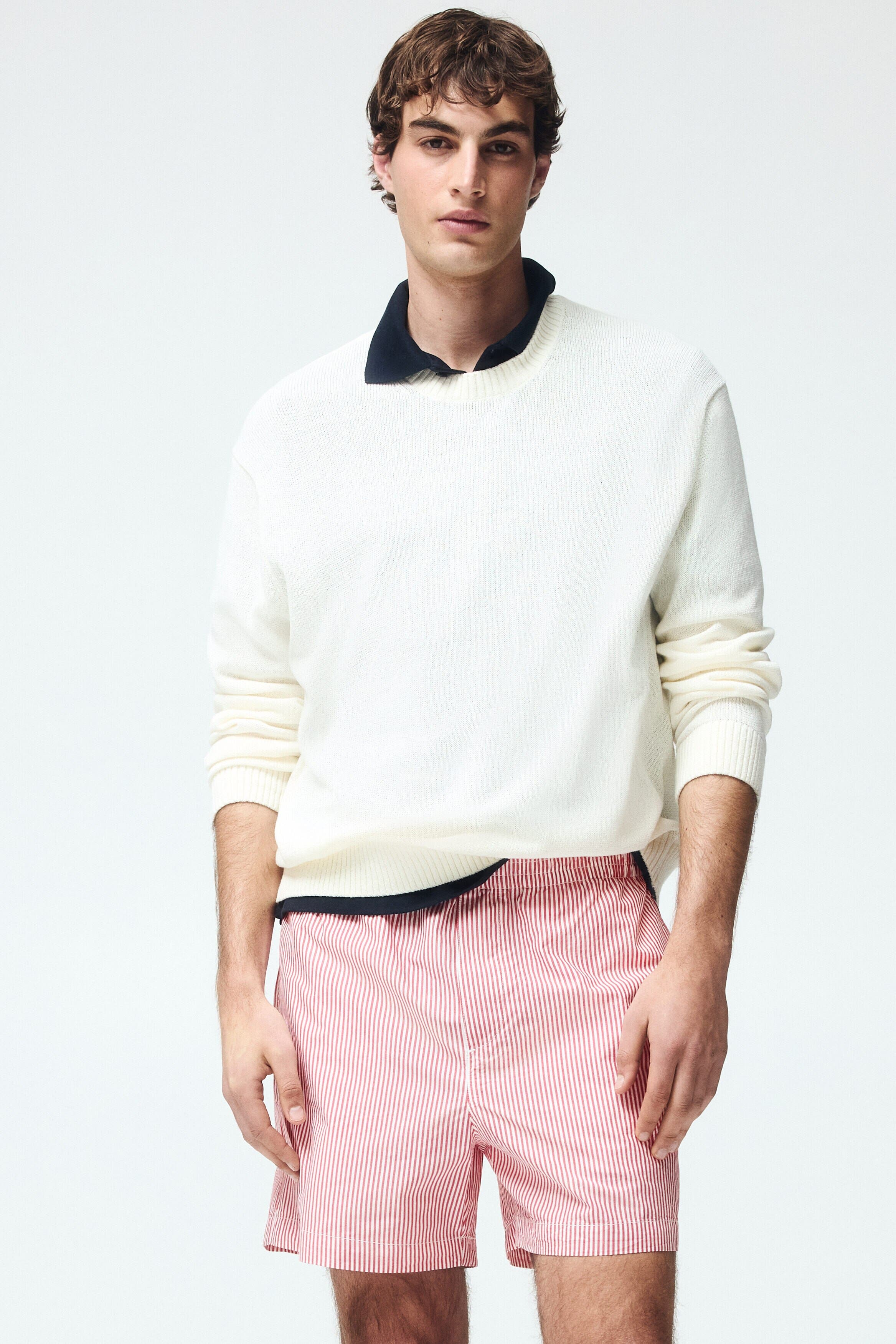 Regular-fit cotton shorts