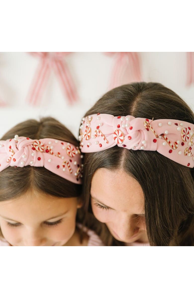 Sweet Wink Candy Cane Christmas Gemstone Headband, Alternate, color,