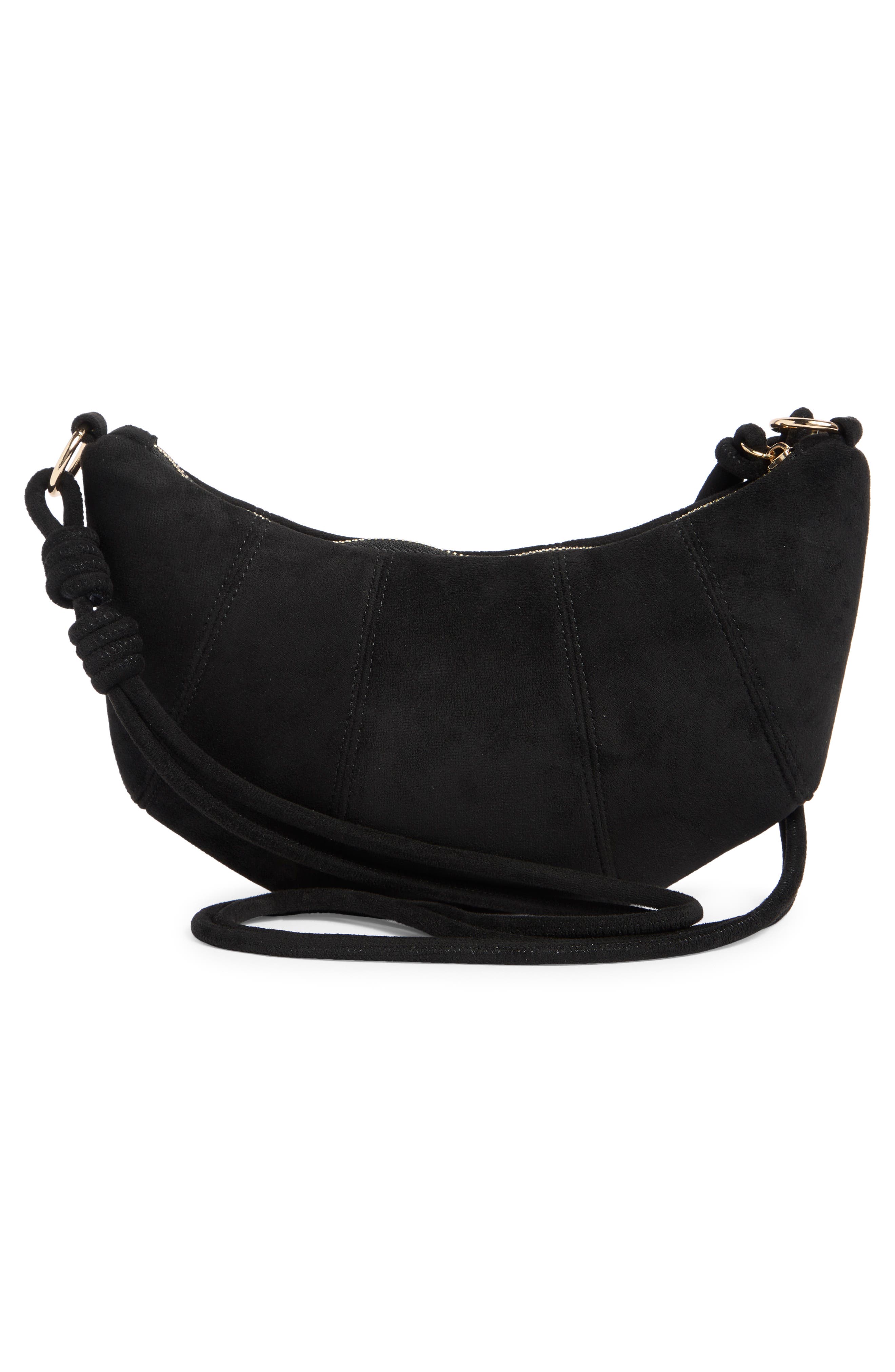 URBAN EXPRESSIONS HANDBAGS Crescent Crossbody Bag, Alternate, color, Black