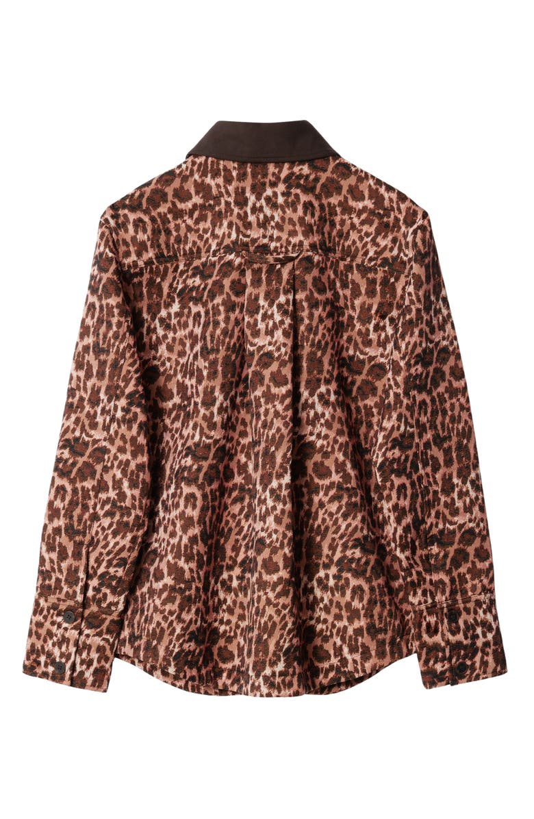 & Other Stories Leopard Print Oversize Jacket, Alternate, color, Orange Medium Dusty