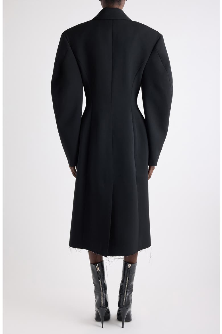 Wool Blend Cocoon Coat, Alternate, color, BLACK