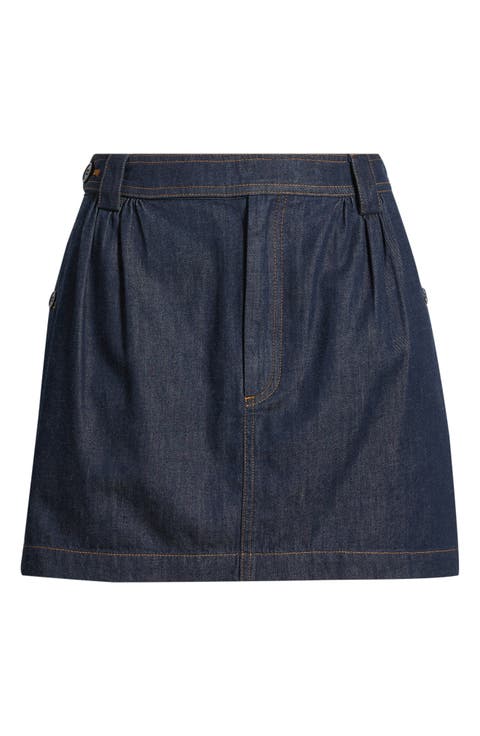 The Denim Utility Miniskirt