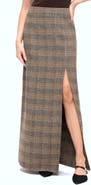 Ookie & Lala Plaid Front Slit Maxi Skirt