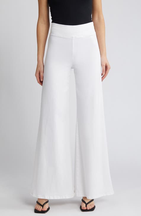 Flare leg white pants hotsell