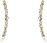The Lovery Fine Jewelry Lab Grown Diamond Curved Bar Stud Earrings