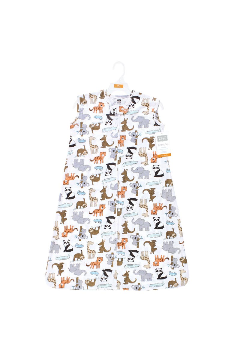 Cotton Sleeveless Wearable Sleep Sack, Sack, Blanket, Alternate, color, Zoo Animals