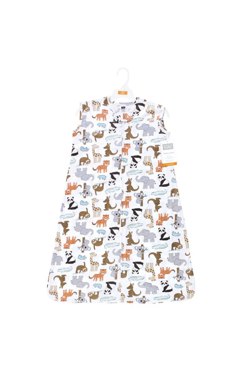 Hudson Baby Cotton Sleeveless Wearable Sleep Sack, Sack, Blanket, Alternate, color, Zoo Animals