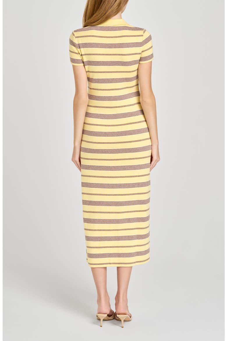 Carter Stripe Short Sleeve Sweater Dress, Alternate, color, YELLOW STRIPE