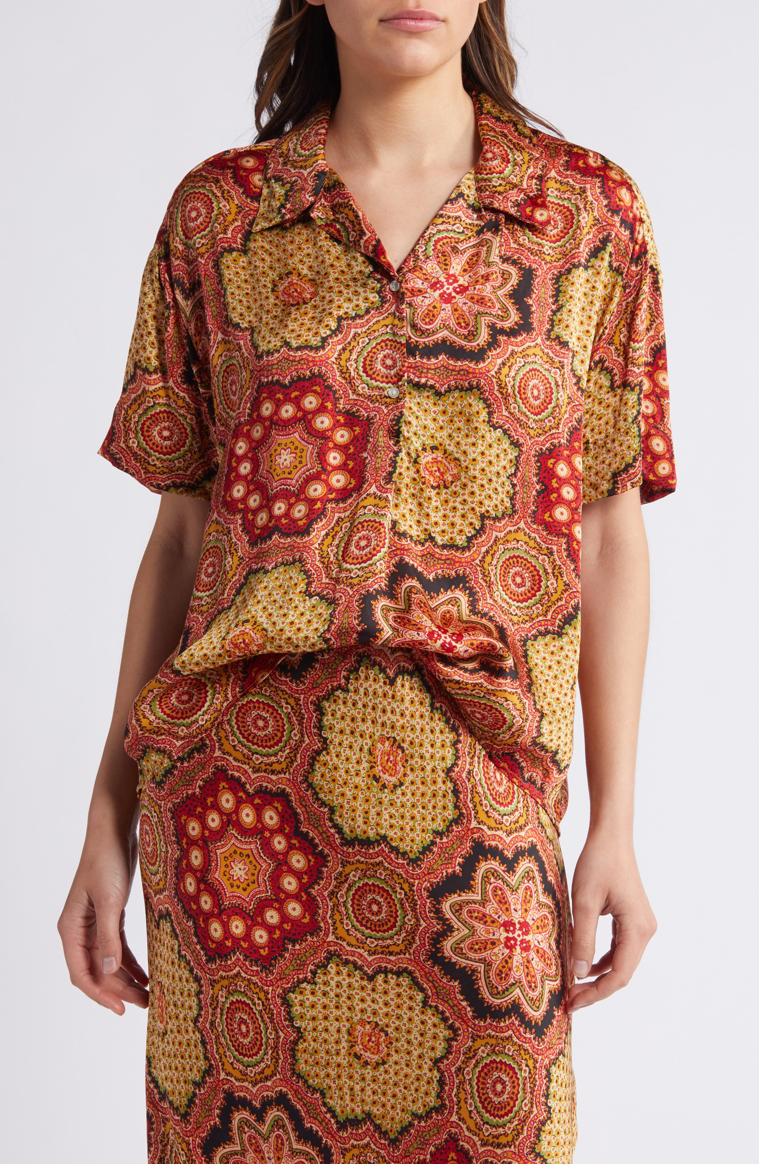 The Richmond Medallion Print Camp Shirt