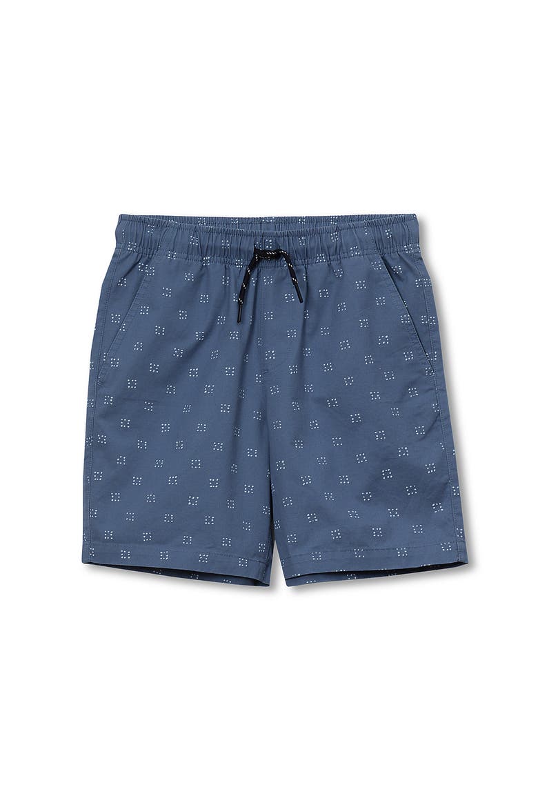 Boys Cotton Pull On Shorts, Main, color, Copen Blue Geo