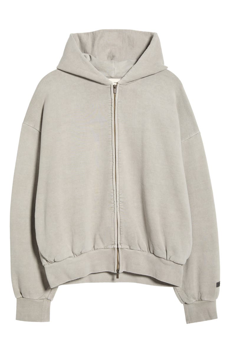 Fear of God Essentials Classic Zip Hoodie, Main, color, Smoke Grey