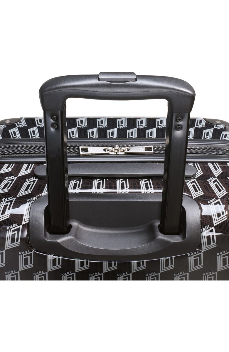 KARL LAGERFELD Bon Voyage Upright Suitcase, Alternate, color, Black/Grey