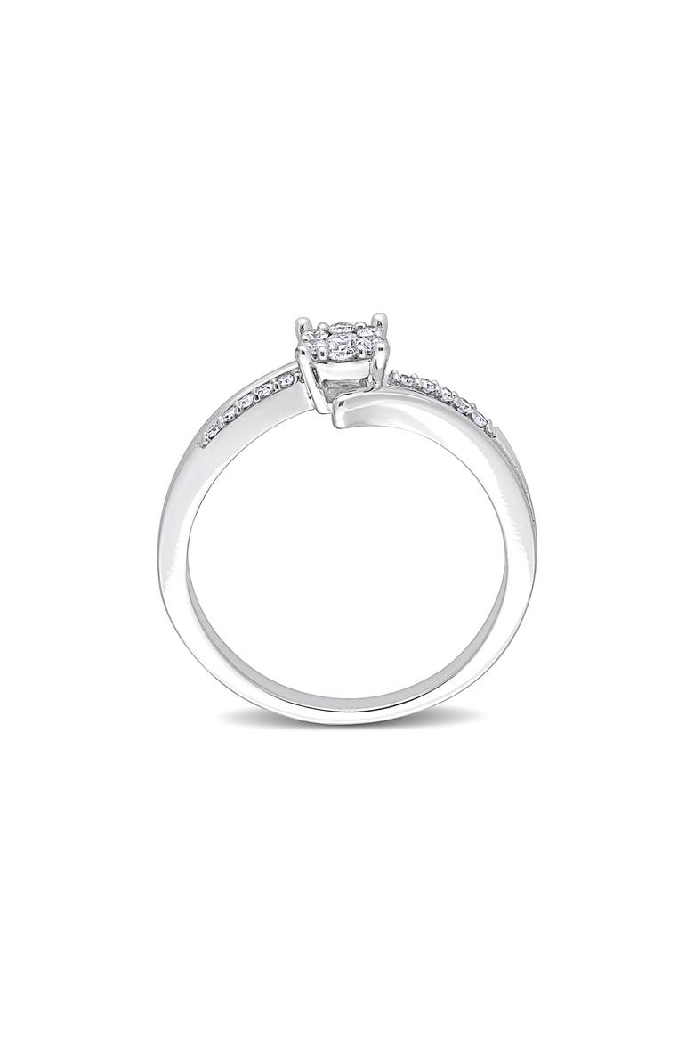 Diamond Floral Ring - 0.18ct., Alternate, color, WHITE GOLD