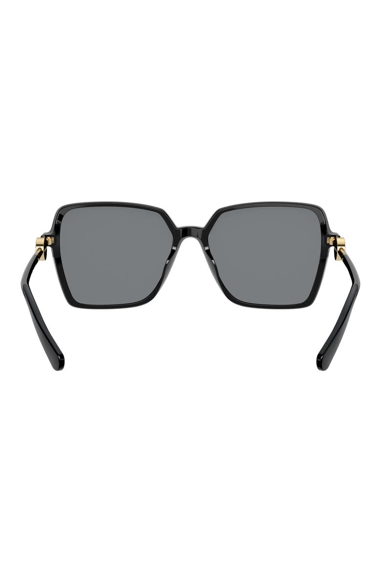 57mm Gradient Square Sunglasses, Alternate, color, BLACK / DARK GREY