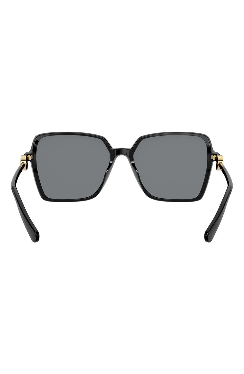 Versace 57mm Gradient Square Sunglasses, Alternate, color, Black / Dark Grey