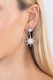 EYE CANDY LOS ANGELES North Star Cubic Zirconia Drop Earrings