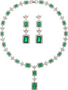 EYE CANDY LOS ANGELES Alice Cubic Zirconia Necklace & Drop Earrings Set