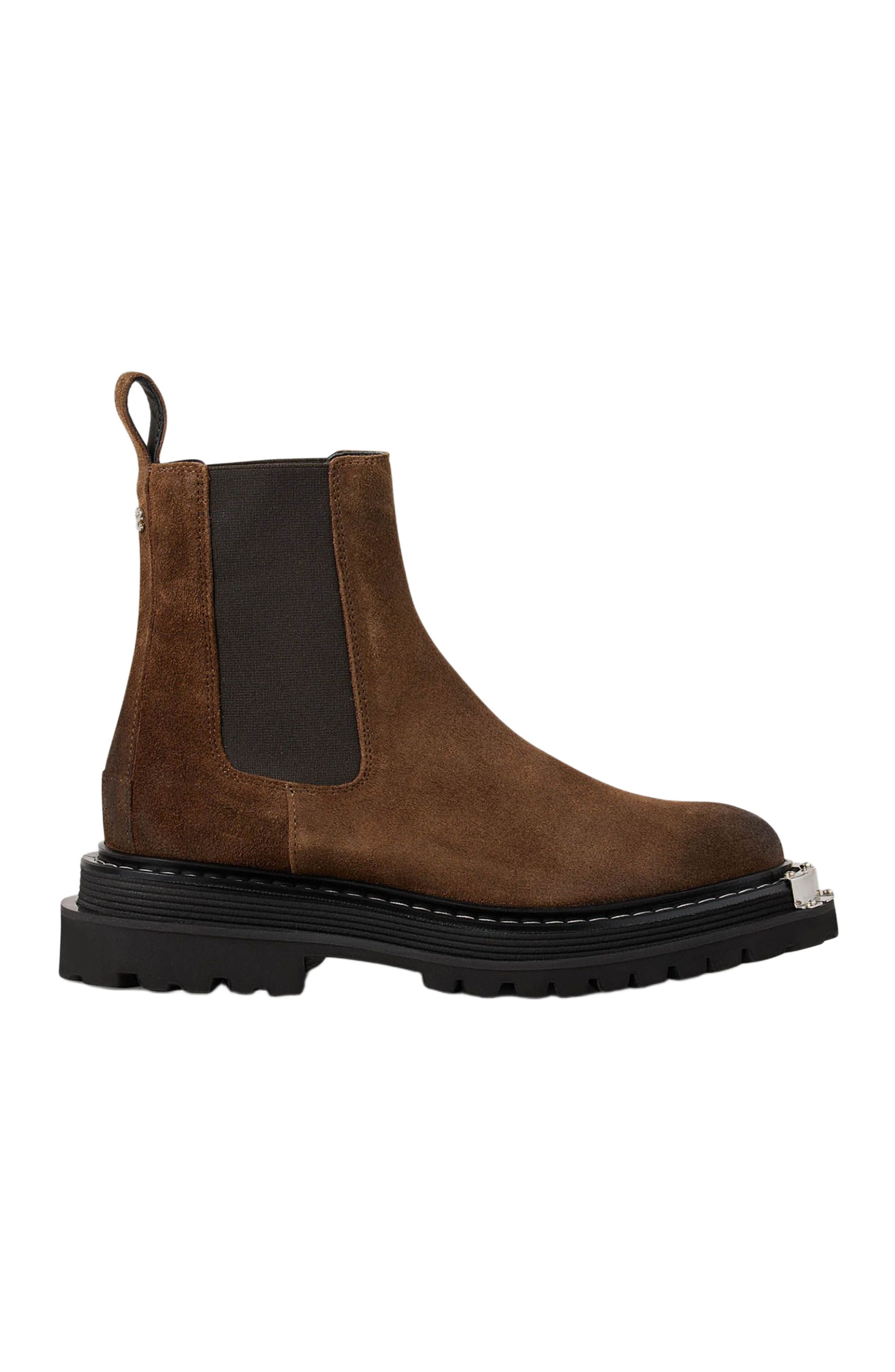 SANDRO Leather boots, Main, color, Brown