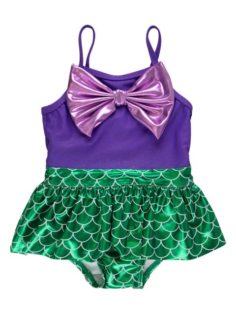 Girls UPF50+ Big Bow Skirted One Piece