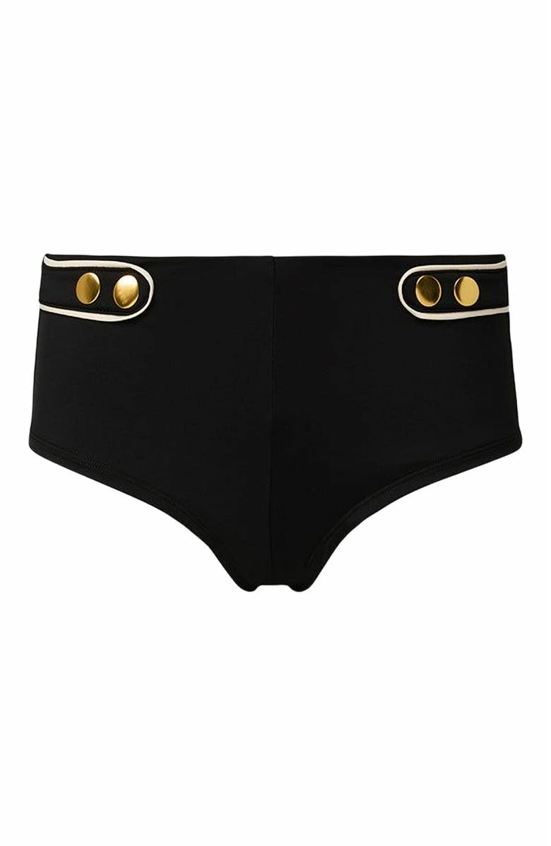 WeWoreWhat Sailor Swim Short, Main, color, Black/Off-Wht