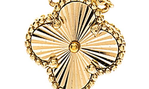 Rivka Friedman Mini Clover Pendant Necklace In Gold