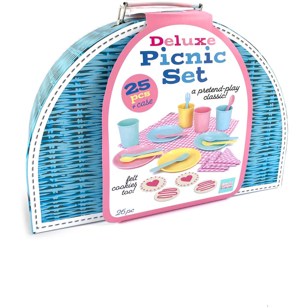 BRIGHT STRIPES 25-Piece Deluxe Picnic Set & Carrying Case in Blue Multi  product