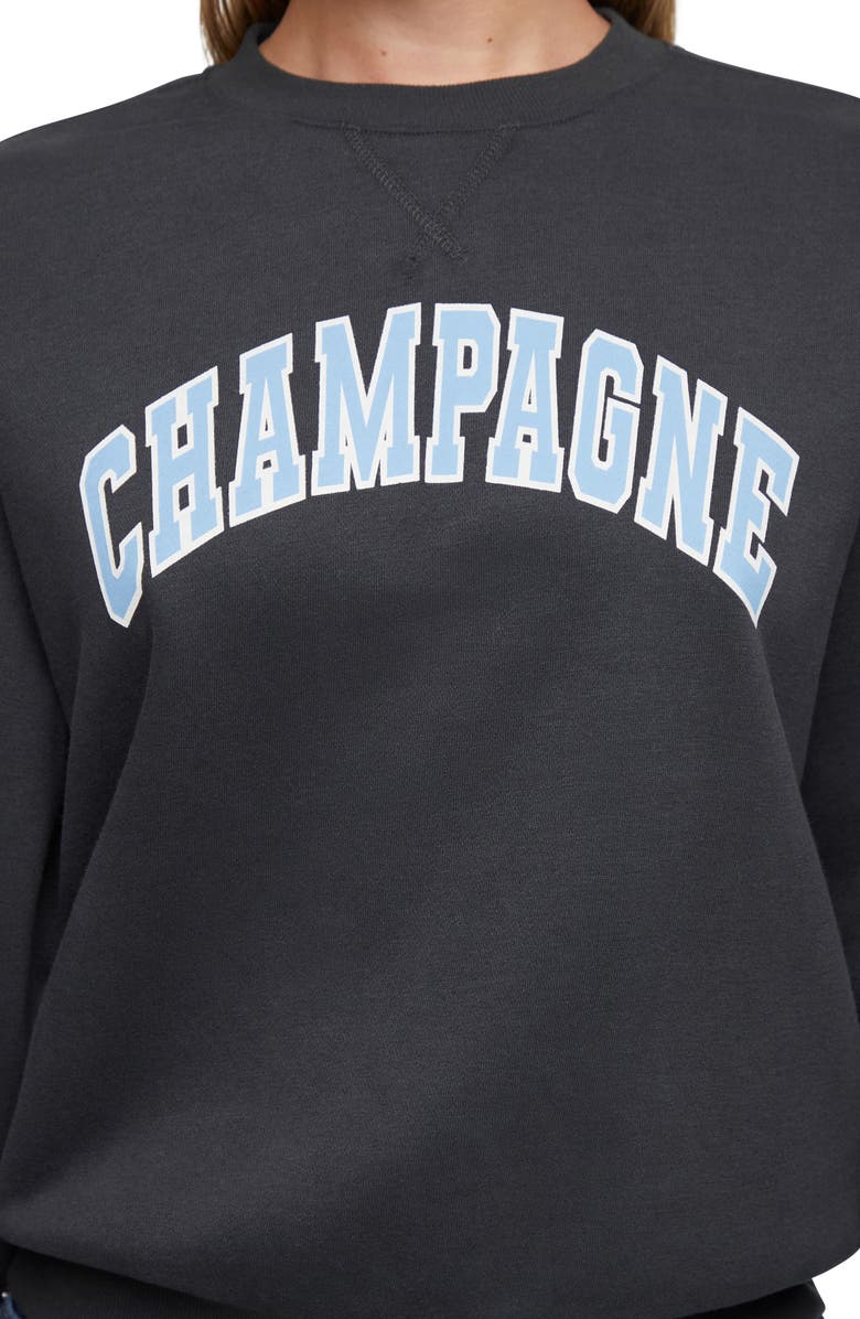 Wildfox Charlie Graphic Sweatshirt, Alternate, color, Pirate Black