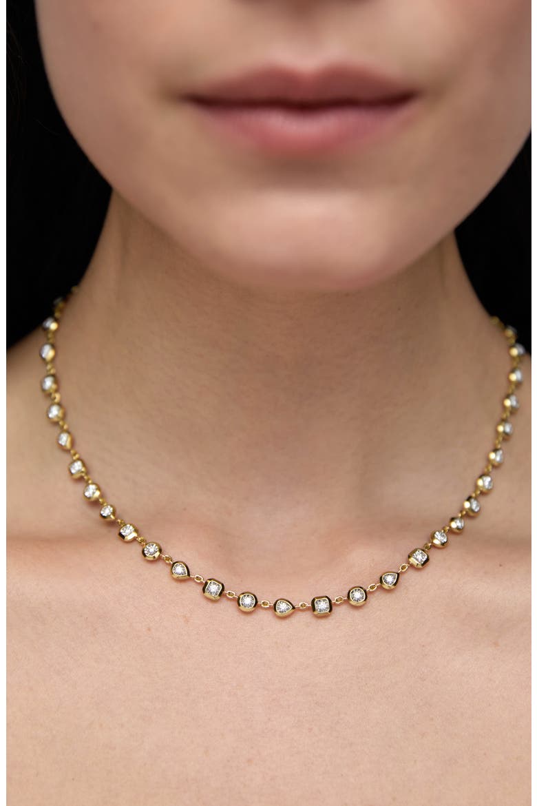 Lab Grown Diamond Bezel Necklace, Alternate, color, 18K GOLD VERMEIL/ LAB DIAMOND