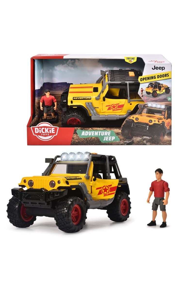 Dickie Toys HK Ltd Light & Sound Jeep Adventure Playset, Alternate, color, Multicolored