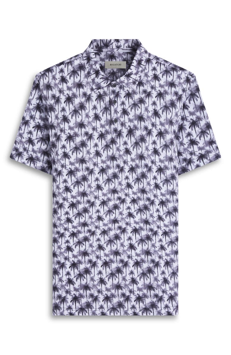 Bugatchi Victor OoohCotton<sup>®</sup> Palm Tree Print Polo, Alternate, color, Zinc